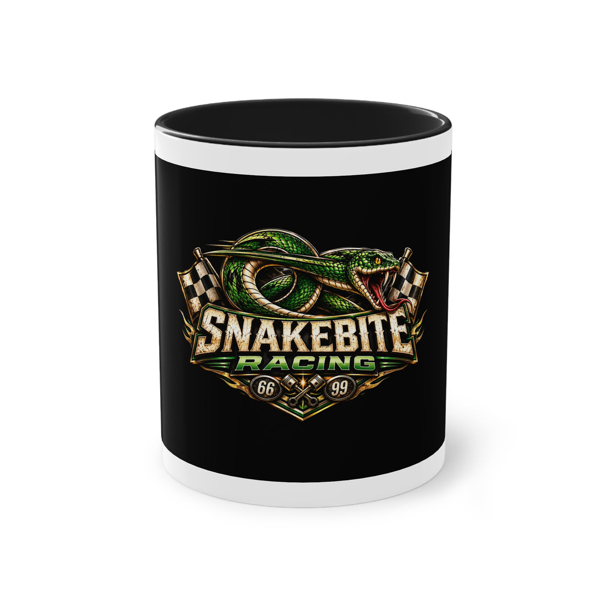 Snakebite Racing 66/99 Black Coffee Mug