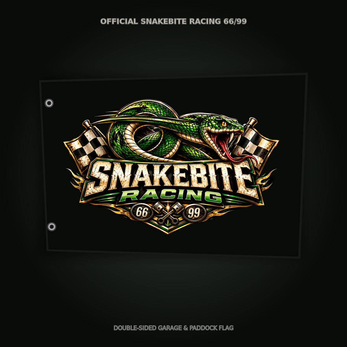 Snakebite Racing 66/99 Double-Sided Flag